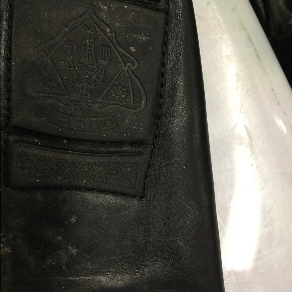 Gucci Black Leather GG-Embossed Horsebit Loafers
